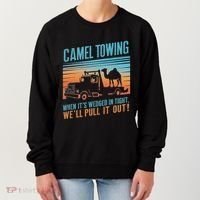Camel Towing Retro Adult Humor Saying Women's Sweatshirt thumb 0