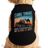 Camel Towing Retro Adult Humor Saying Doggie Tank thumb 0