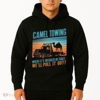 Camel Towing Retro Adult Humor Saying Hoodie thumb 2