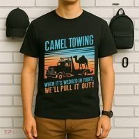 Camel Towing Retro Adult Humor Saying T-Shirt thumb 6