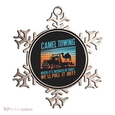 Camel Towing Retro Adult Humor Saying Ornament
