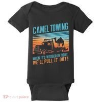 Camel Towing Retro Adult Humor Saying Baby Bodysuit thumb 0