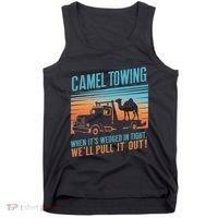 Camel Towing Retro Adult Humor Saying Tank Top thumb 0