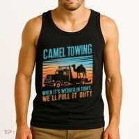 Camel Towing Retro Adult Humor Saying Tank Top thumb 3