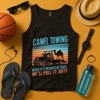 Camel Towing Retro Adult Humor Saying Tank Top thumb 4