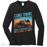 Camel Towing Retro Adult Humor Saying Women's Long Sleeve Shirt thumb 0