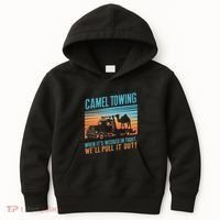 Camel Towing Retro Adult Humor Saying Kids Hoodie thumb 0