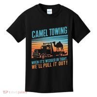 Camel Towing Retro Adult Humor Saying Kids T-Shirt thumb 0