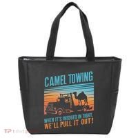 Camel Towing Retro Adult Humor Saying Tote Bag thumb 0
