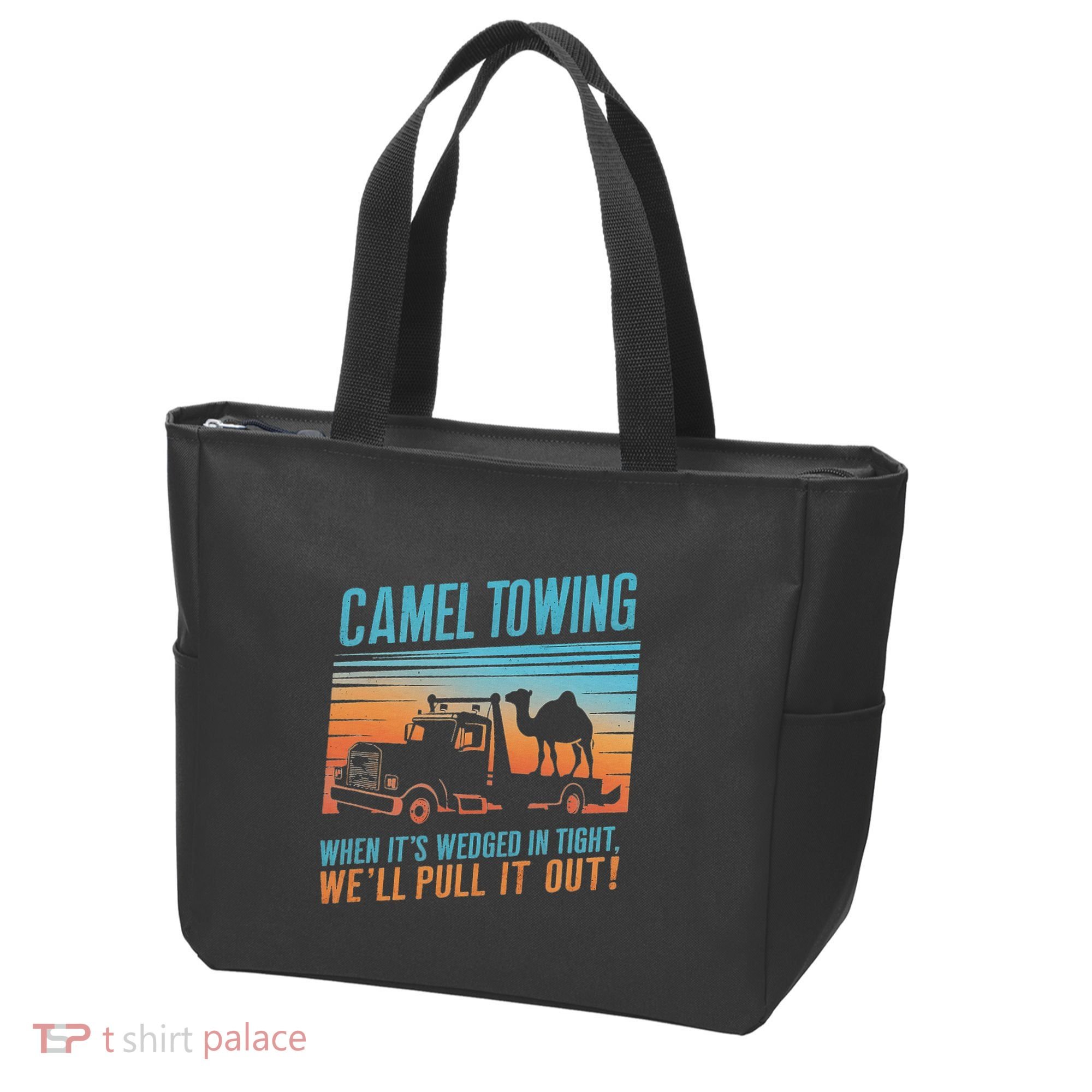 Camel Towing Retro Adult Humor Saying Tote Bag