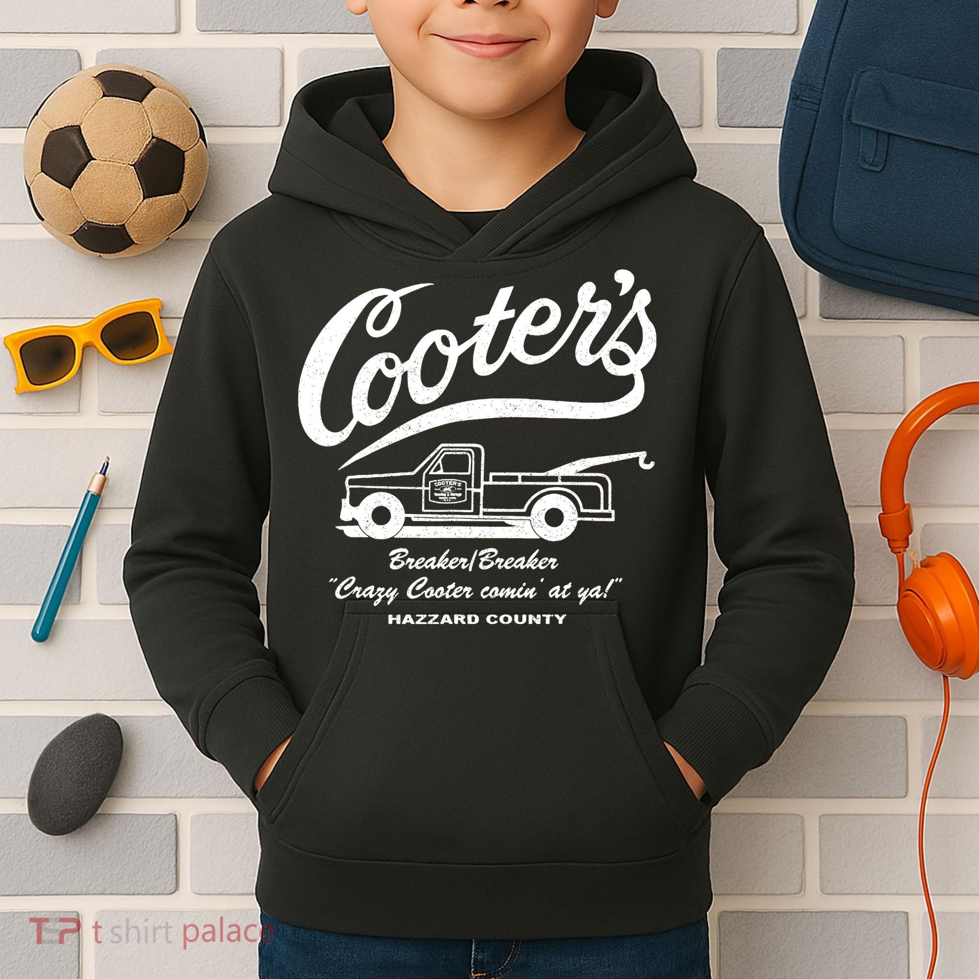 CooterS Towing Repairs Garage Kids Hoodie
