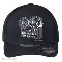Cassette Tape Reel To Reel Analog Sound System Flexfit Unipanel Trucker Cap thumb 0
