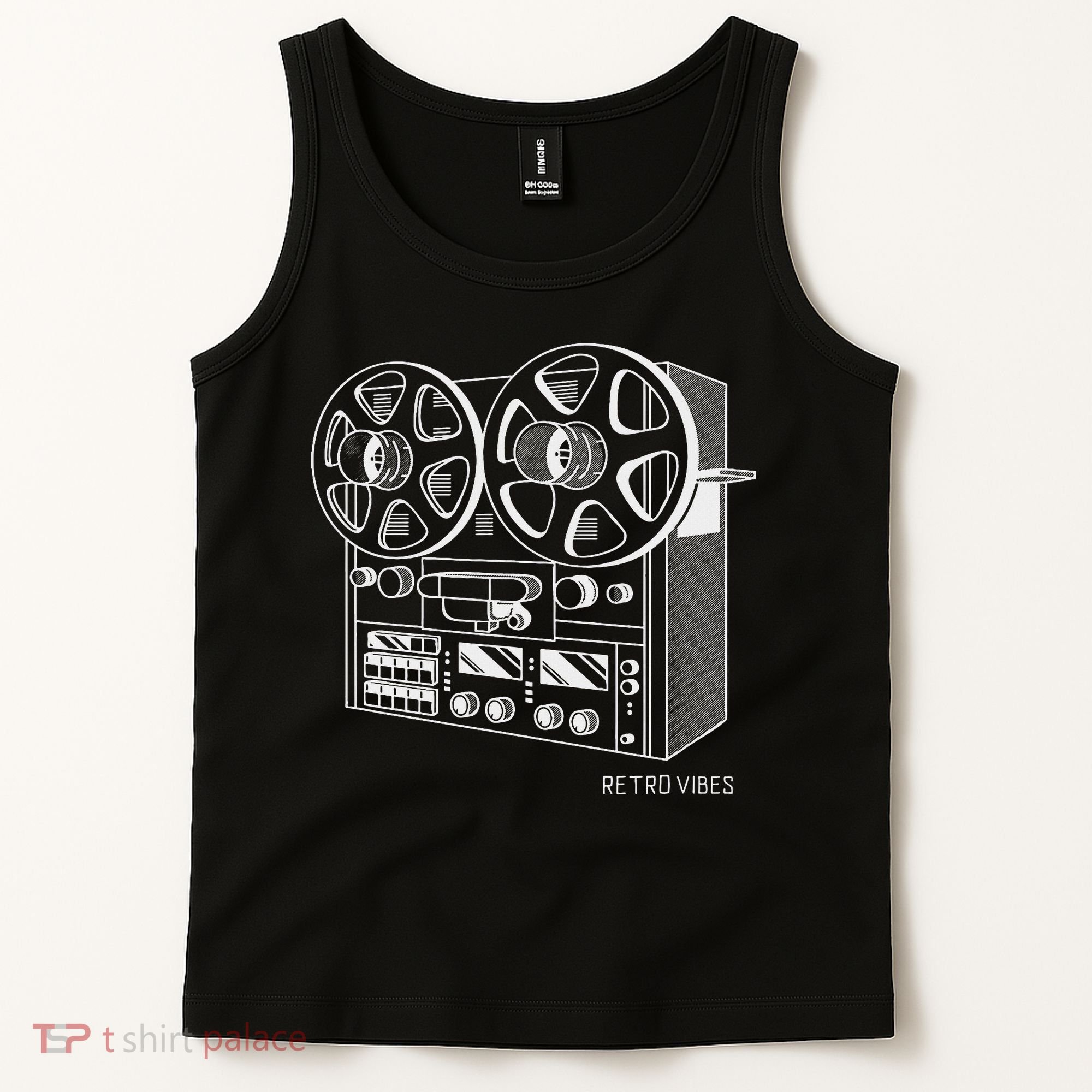 Cassette Tape Reel To Reel Analog Sound System Tank Top