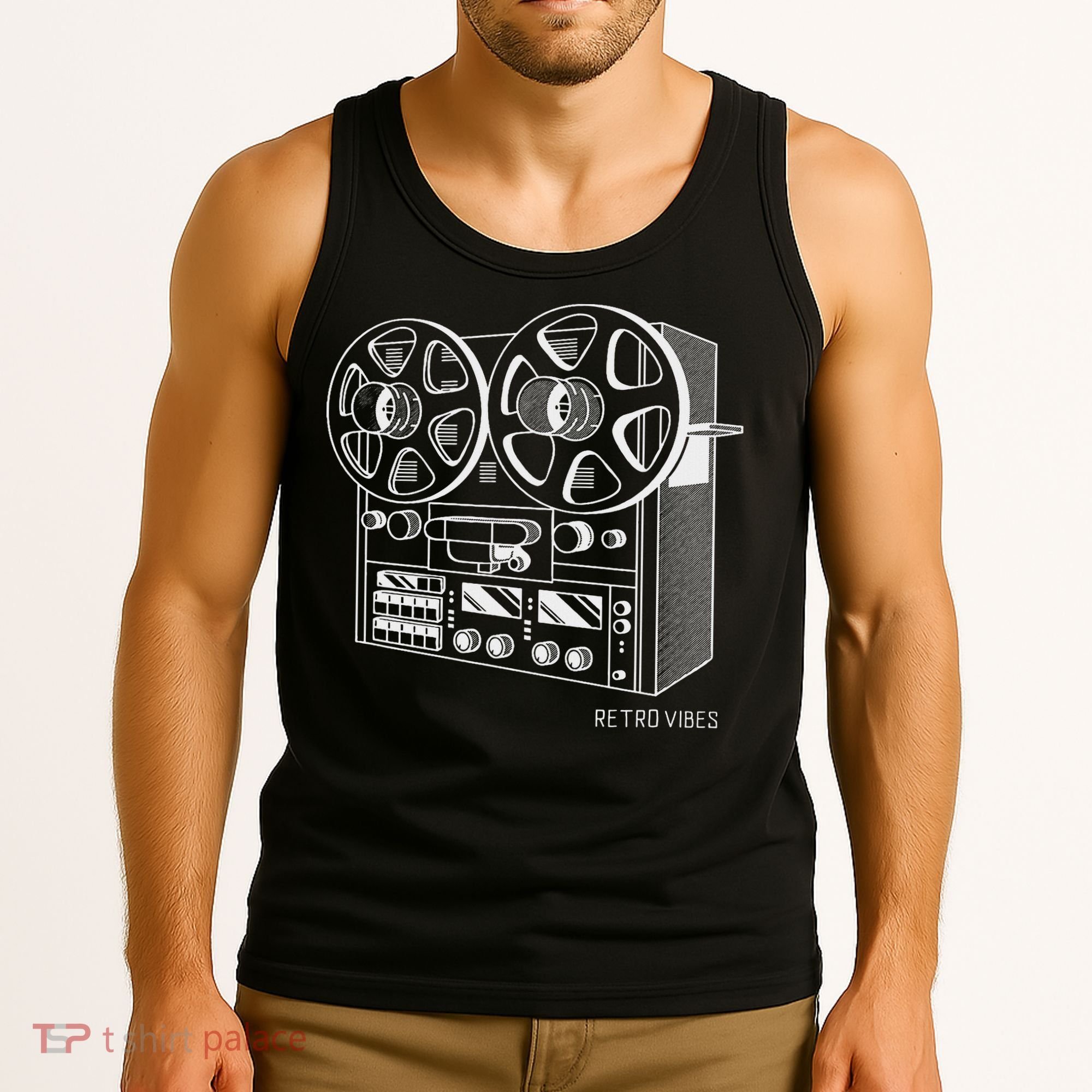 Cassette Tape Reel To Reel Analog Sound System Tank Top