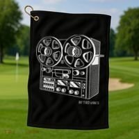 Cassette Tape Reel To Reel Analog Sound System Golf Towel thumb 1