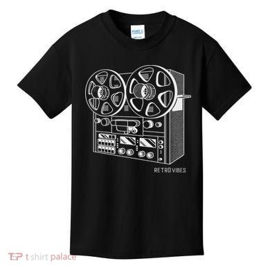 Cassette Tape Reel To Reel Analog Sound System Kids T-Shirt