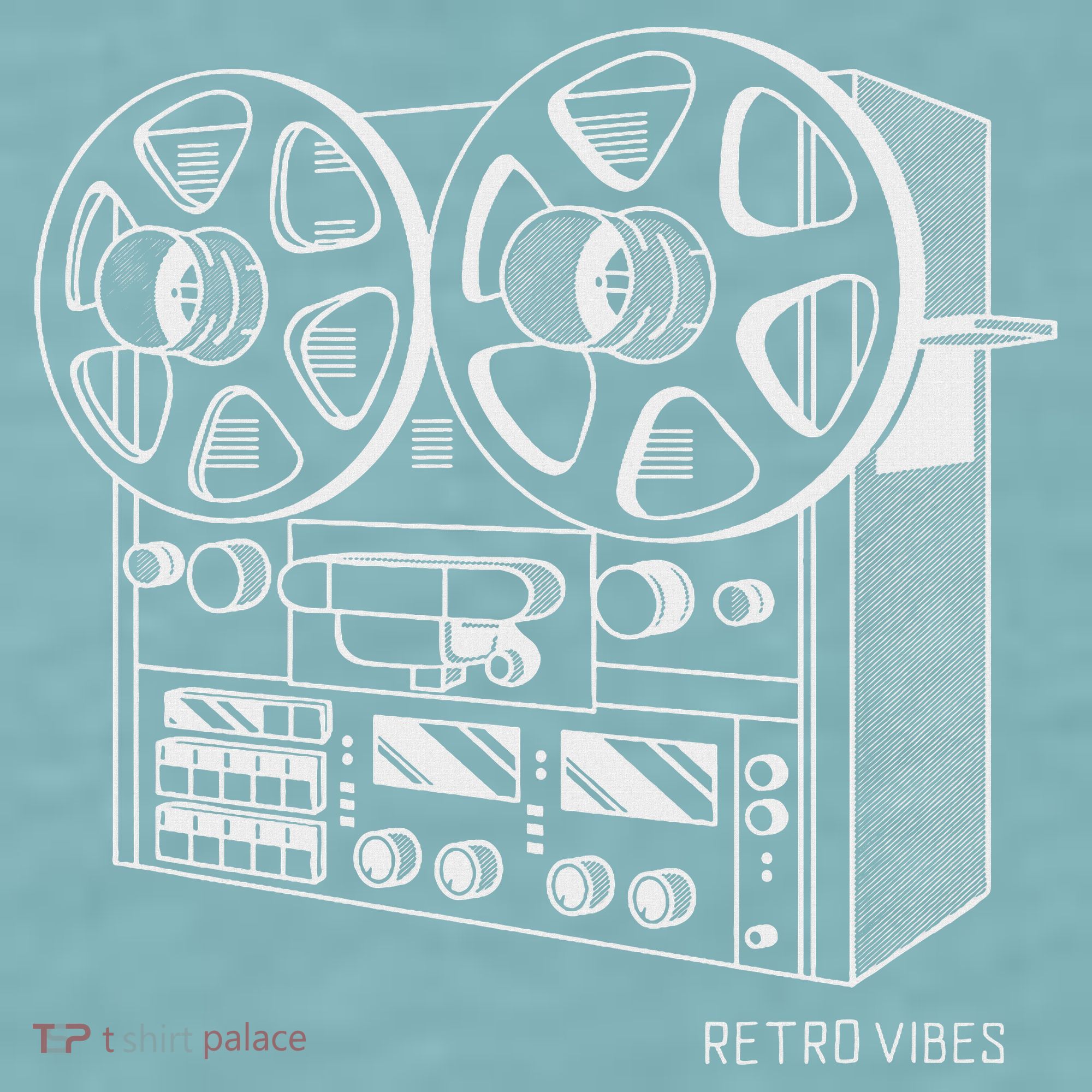 Cassette Tape Reel To Reel Analog Sound System Sueded Cloud Jersey T-Shirt
