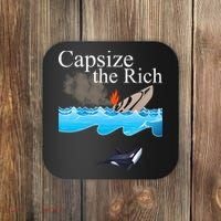 Capsize The Rich Orca Awareness Coaster thumb 0