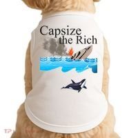 Capsize The Rich Orca Awareness Doggie Tank thumb 0