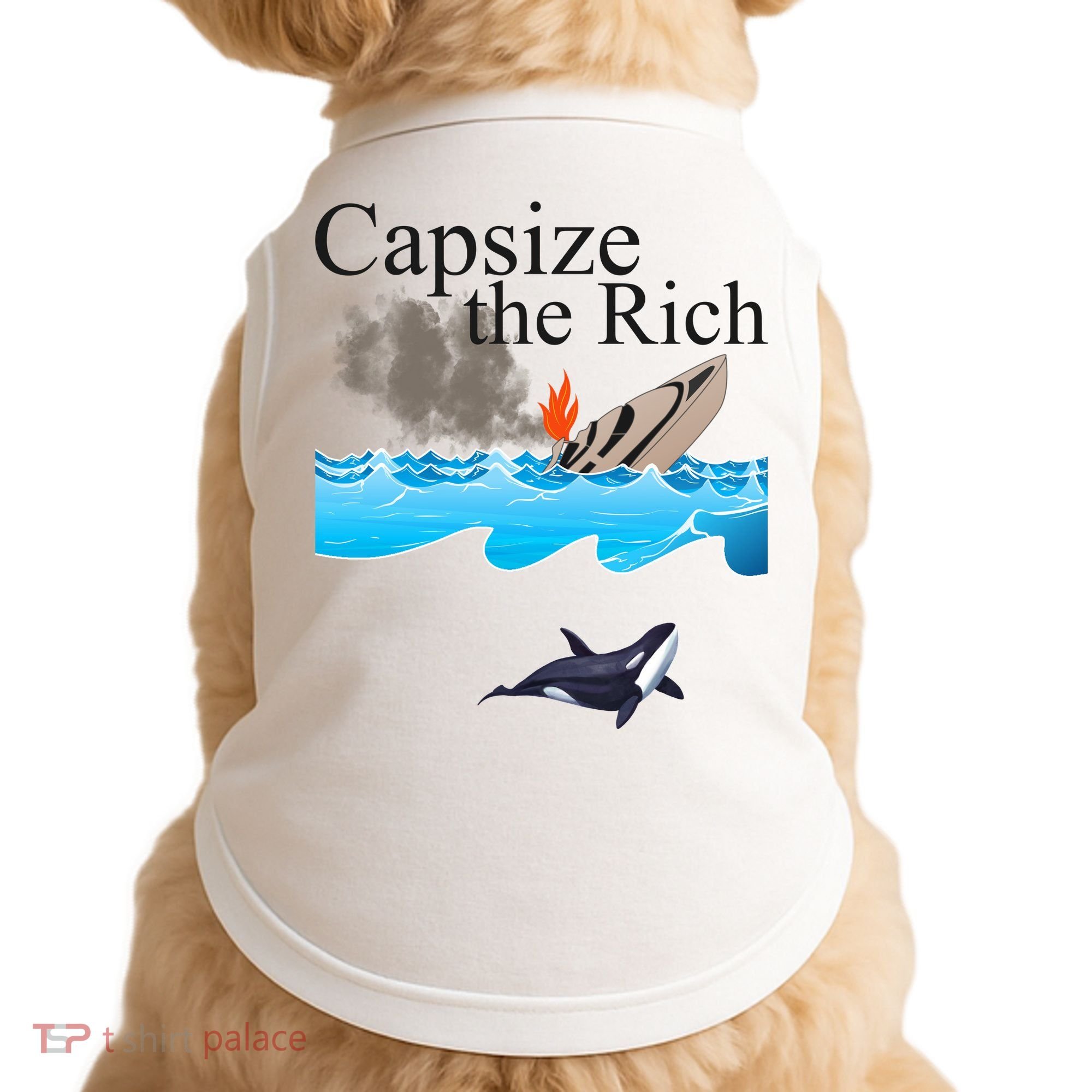 Capsize The Rich Orca Awareness Doggie Tank
