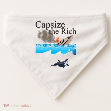 Capsize The Rich Orca Awareness USA-Made Doggie Bandana