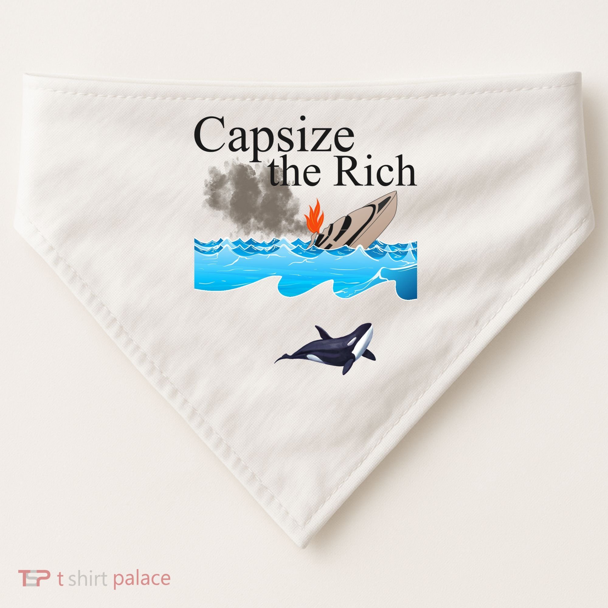 Capsize The Rich Orca Awareness USA-Made Doggie Bandana