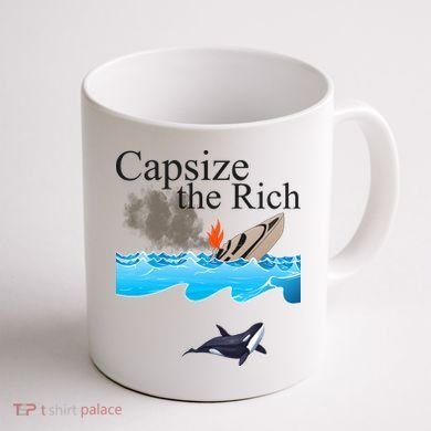 Capsize The Rich Orca Awareness Coffee Mug back