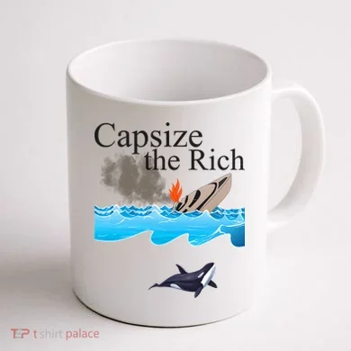 Capsize The Rich Orca Awareness Coffee Mug back