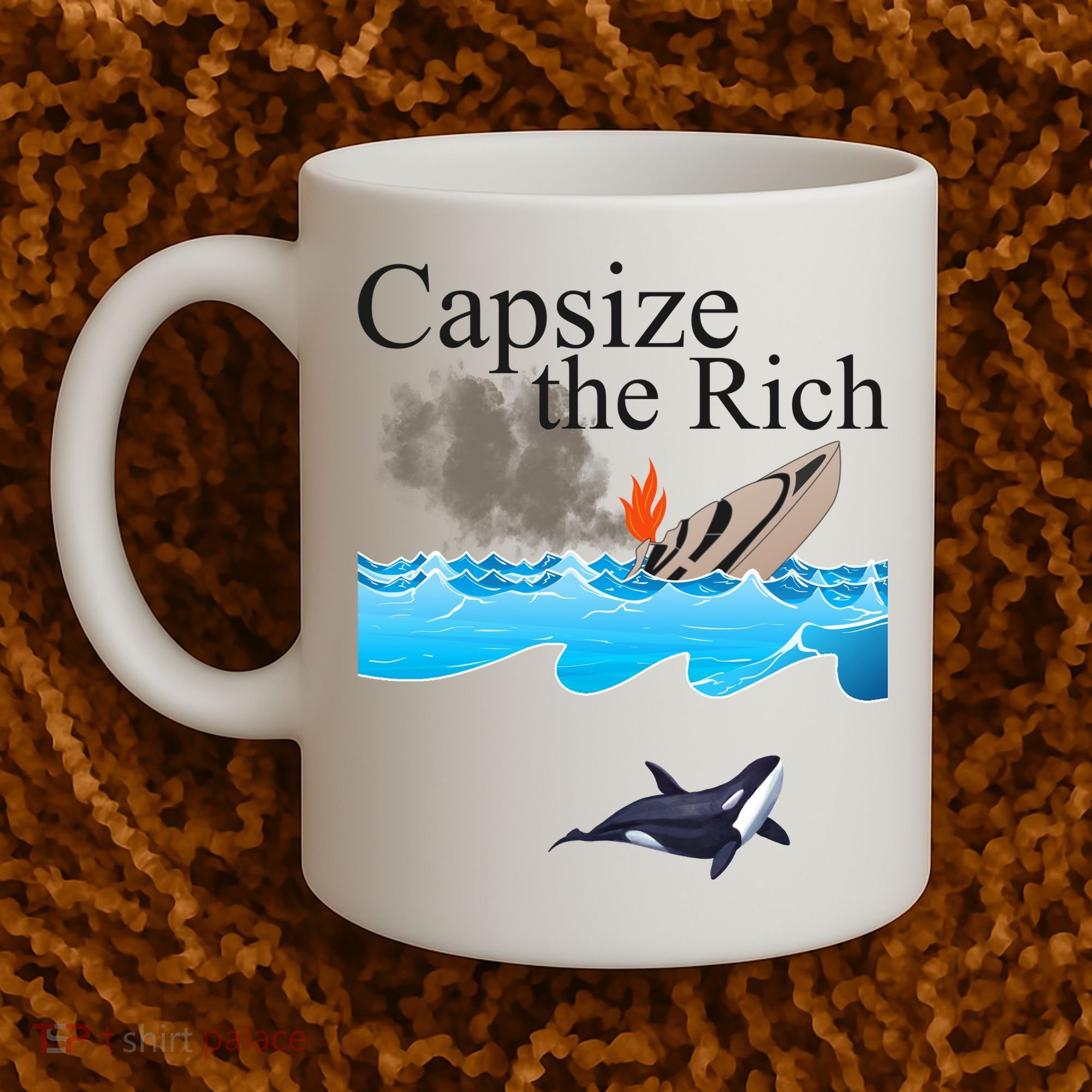 Capsize The Rich Orca Awareness Coffee Mug