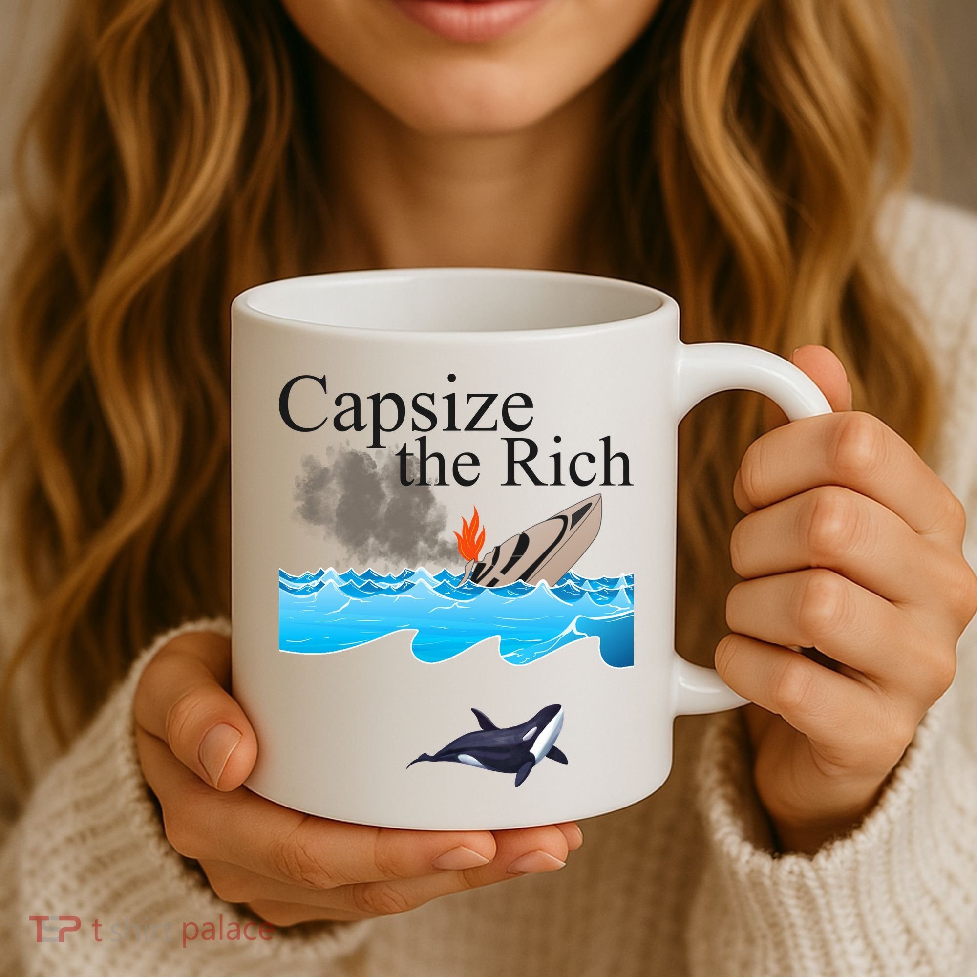 Capsize The Rich Orca Awareness Coffee Mug