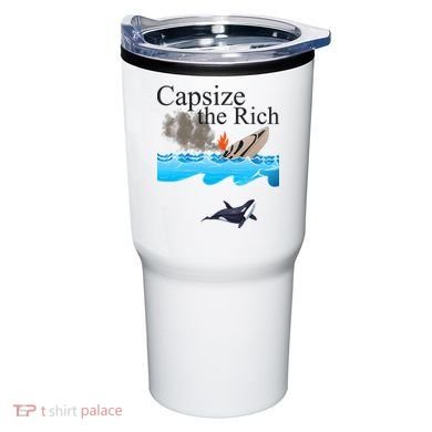 Capsize The Rich Orca Awareness Tumbler