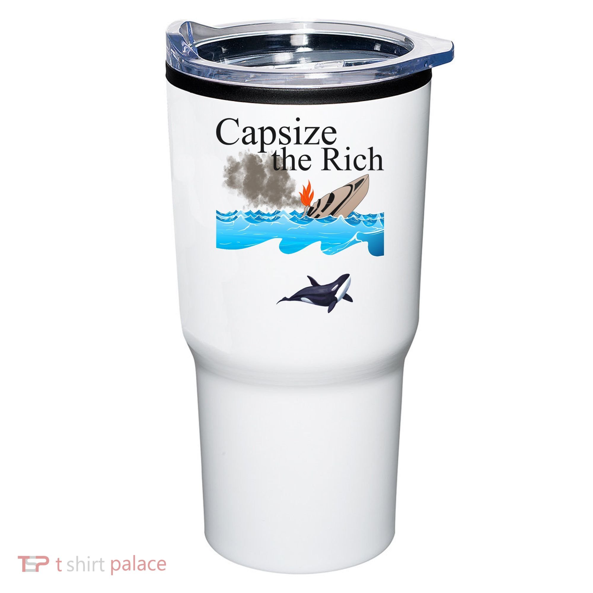 Capsize The Rich Orca Awareness Tumbler