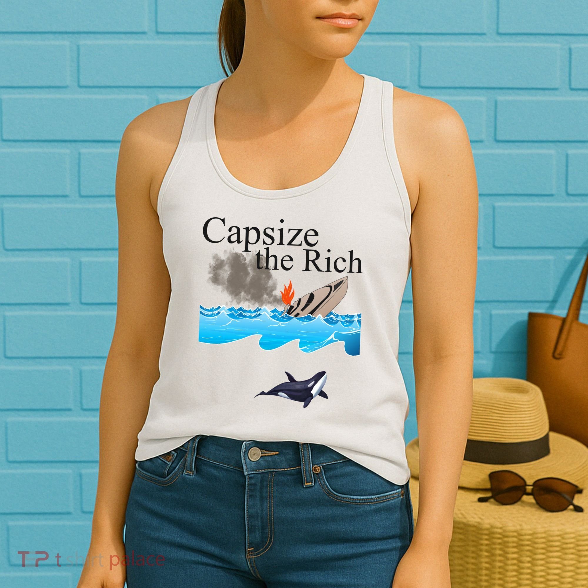 Capsize The Rich Orca Awareness Women's Tank Top