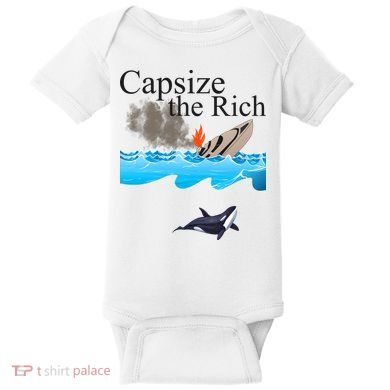 Capsize The Rich Orca Awareness Baby Bodysuit