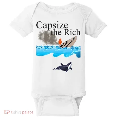 Capsize The Rich Orca Awareness Baby Bodysuit