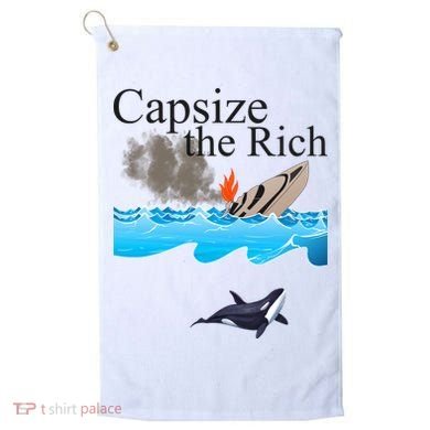 Capsize The Rich Orca Awareness Golf Towel