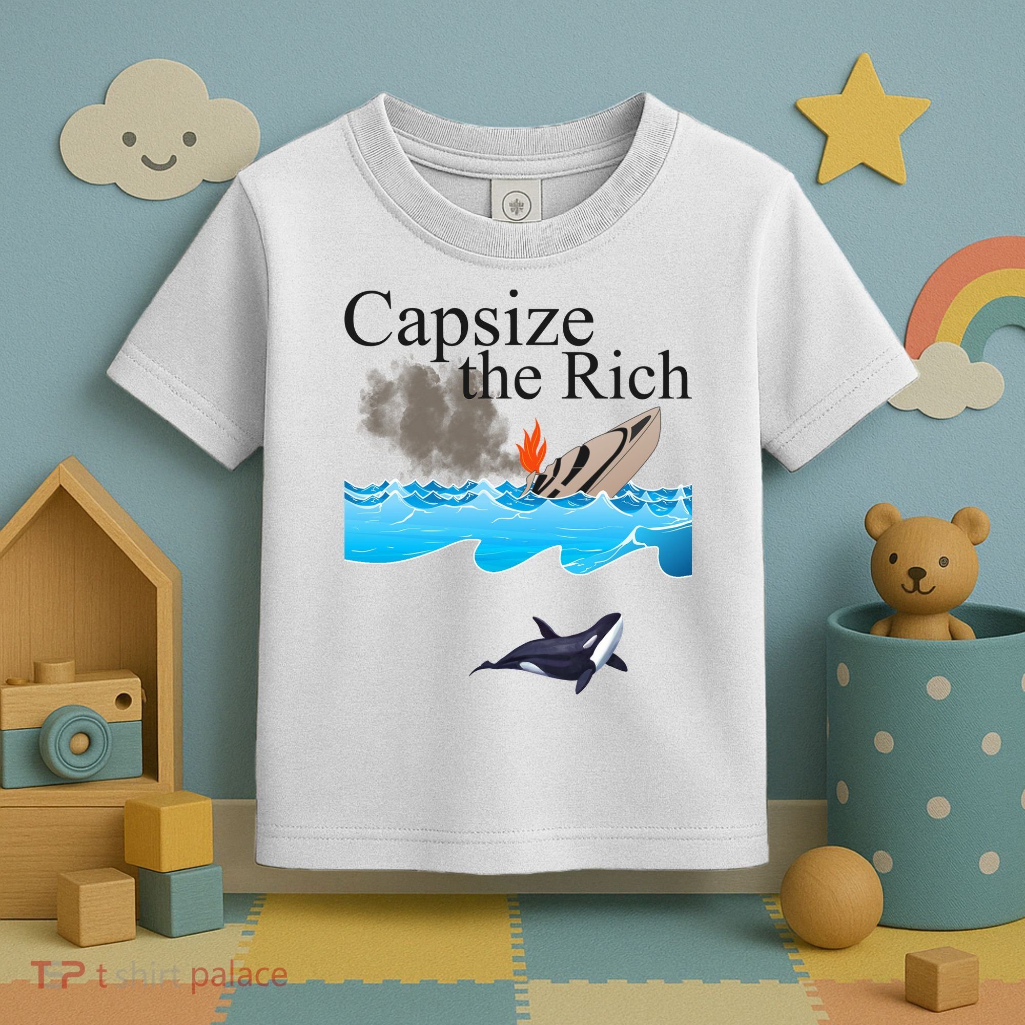 Capsize The Rich Orca Awareness Toddler T-Shirt