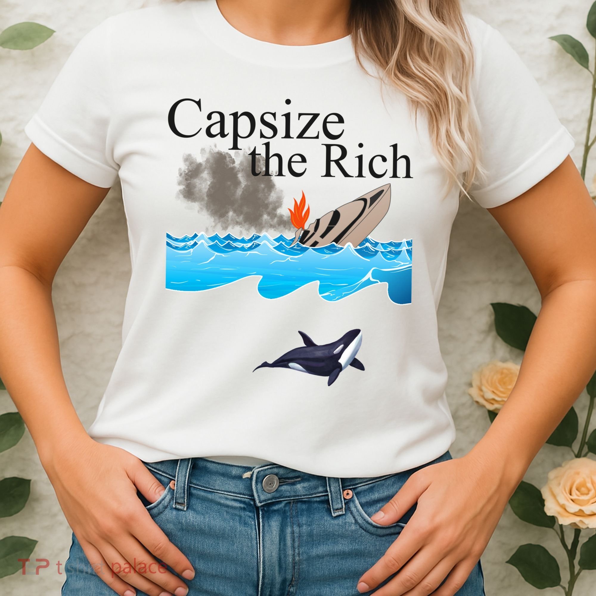 Capsize The Rich Orca Awareness Women's T-Shirt
