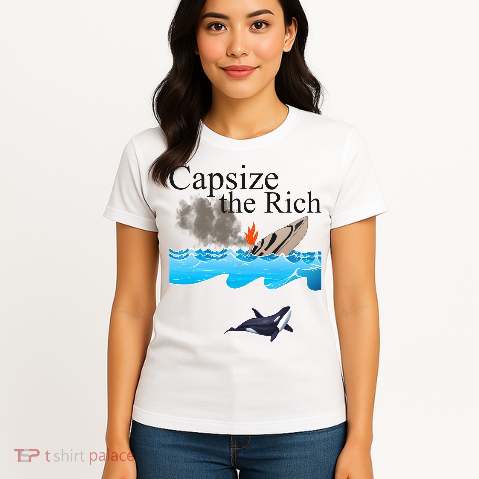 Capsize The Rich Orca Awareness Women's T-Shirt