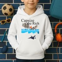 Capsize The Rich Orca Awareness Kids Hoodie thumb 2