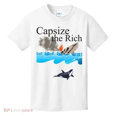 Capsize The Rich Orca Awareness Kids T-Shirt