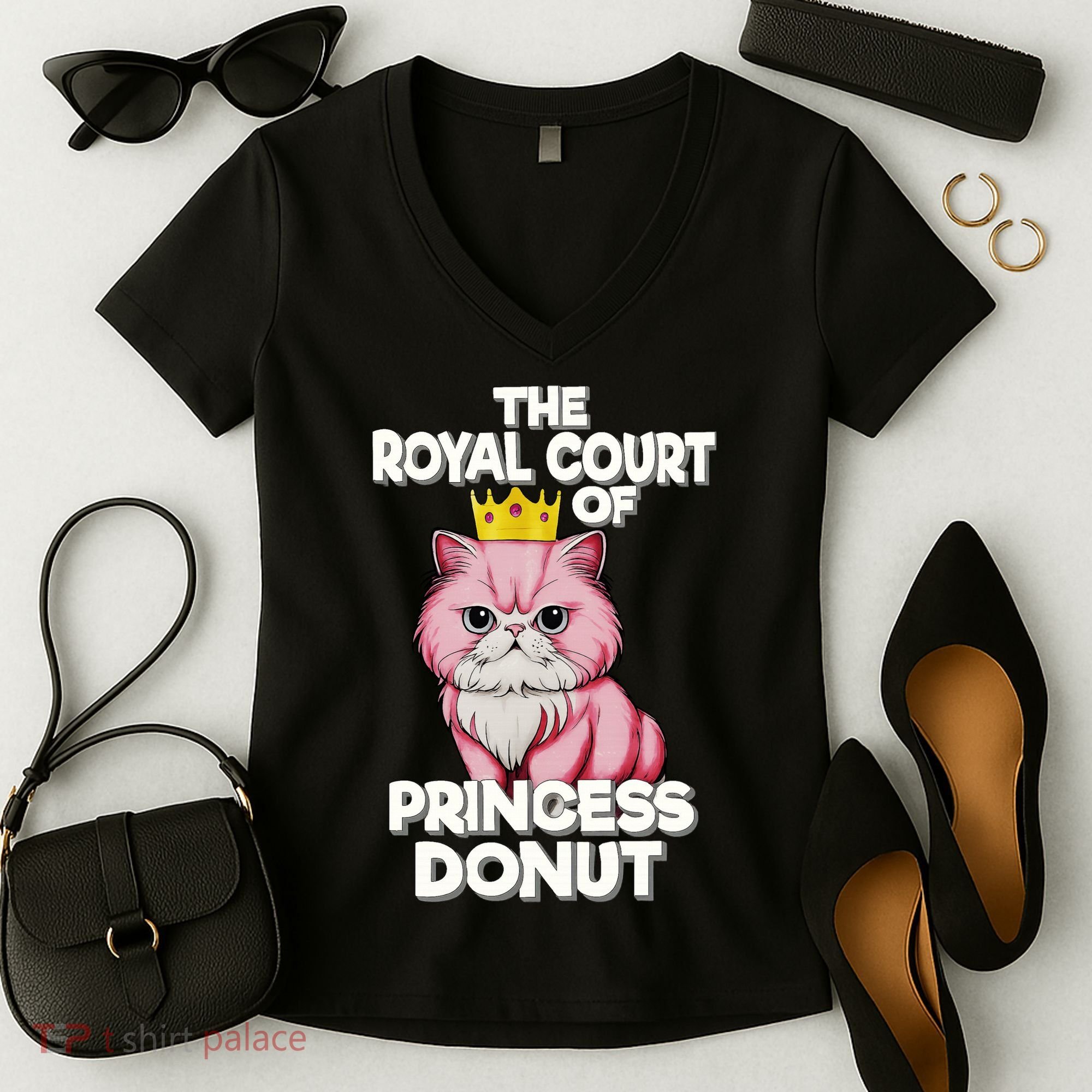 Cat The Royal Court Of Princess Donut Dungeon Crawler Carl  Women's V-Neck T-Shirt
