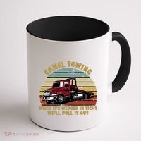 Camel Towing Retro Funny Adult Humor Cringey Dirty Joke Meaningful Gift Coffee Mug thumb 1