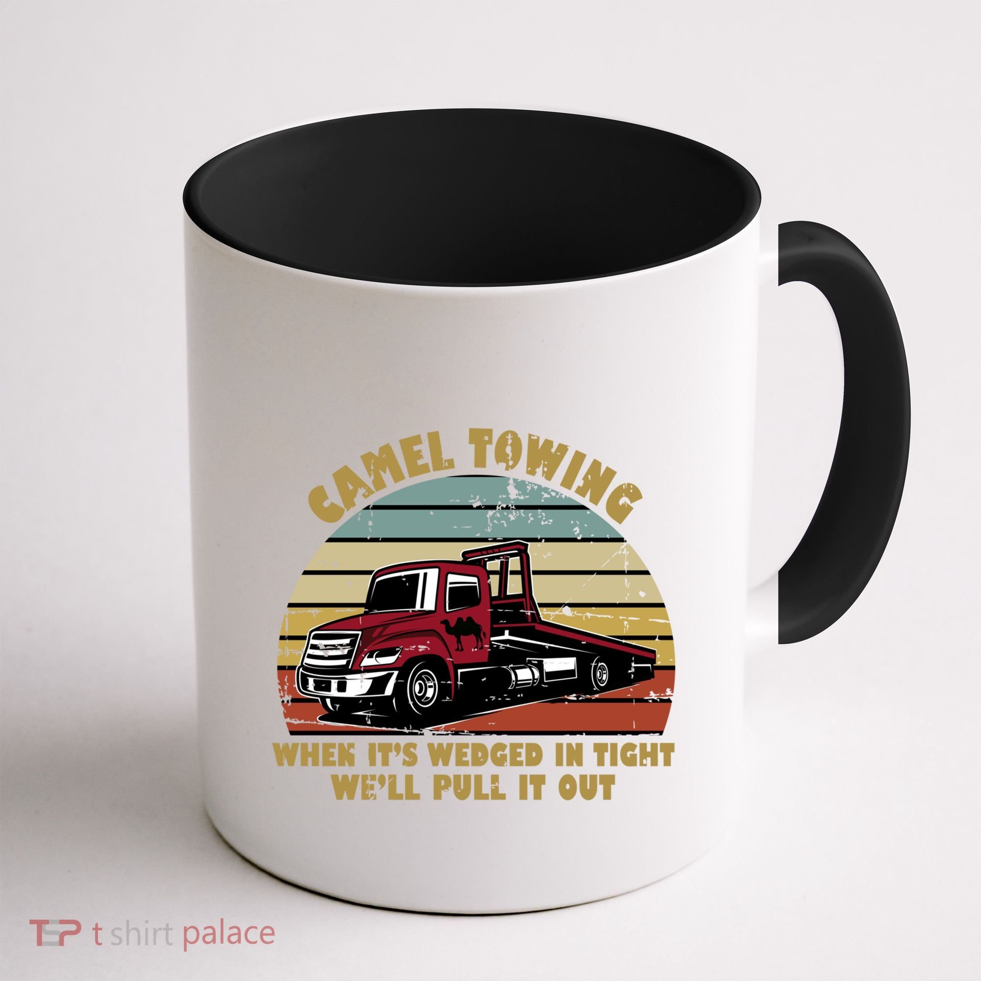 Camel Towing Retro Funny Adult Humor Cringey Dirty Joke Meaningful Gift Coffee Mug