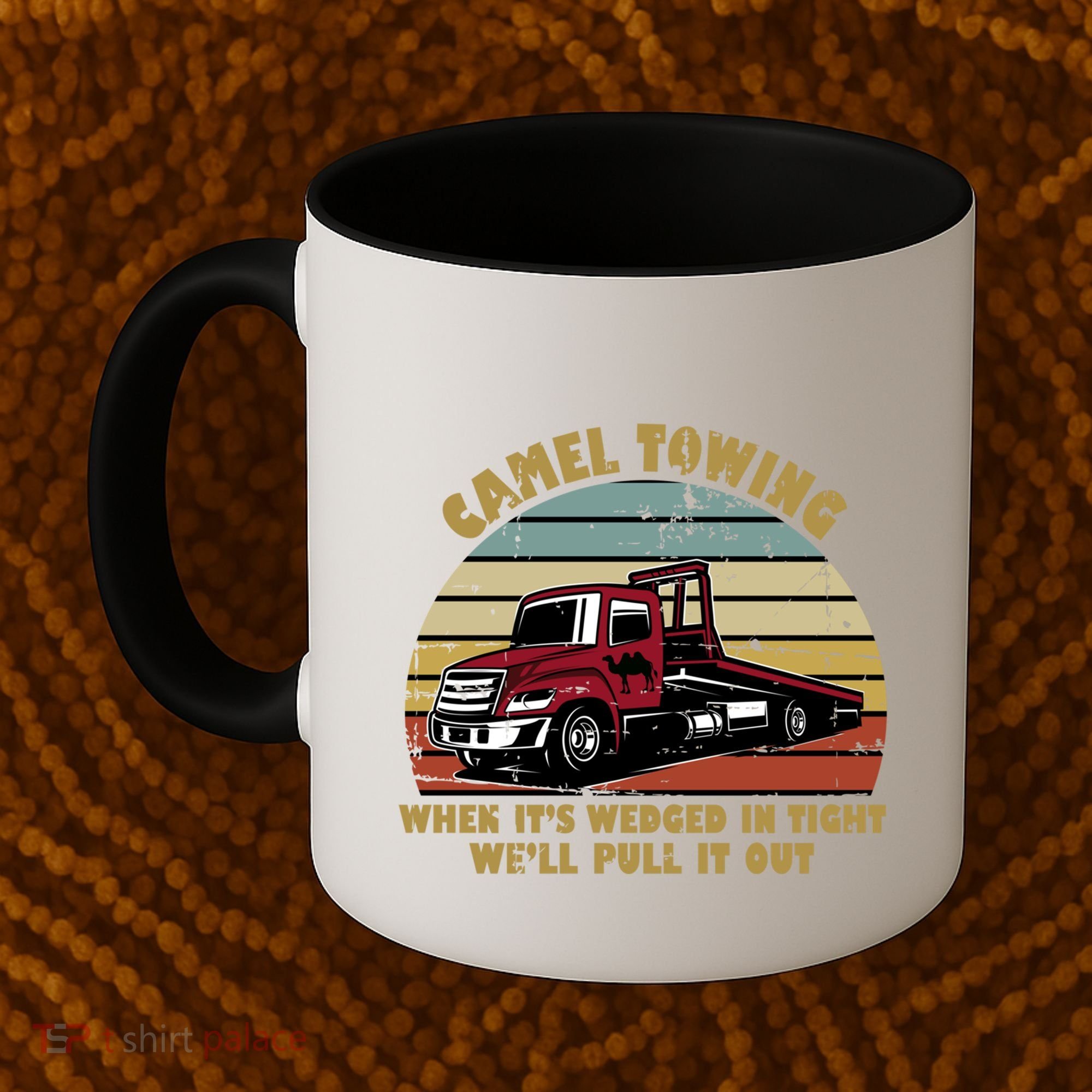 Camel Towing Retro Funny Adult Humor Cringey Dirty Joke Meaningful Gift Coffee Mug