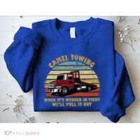 Camel Towing Retro Funny Adult Humor Cringey Dirty Joke Meaningful Gift Sweatshirt thumb 2
