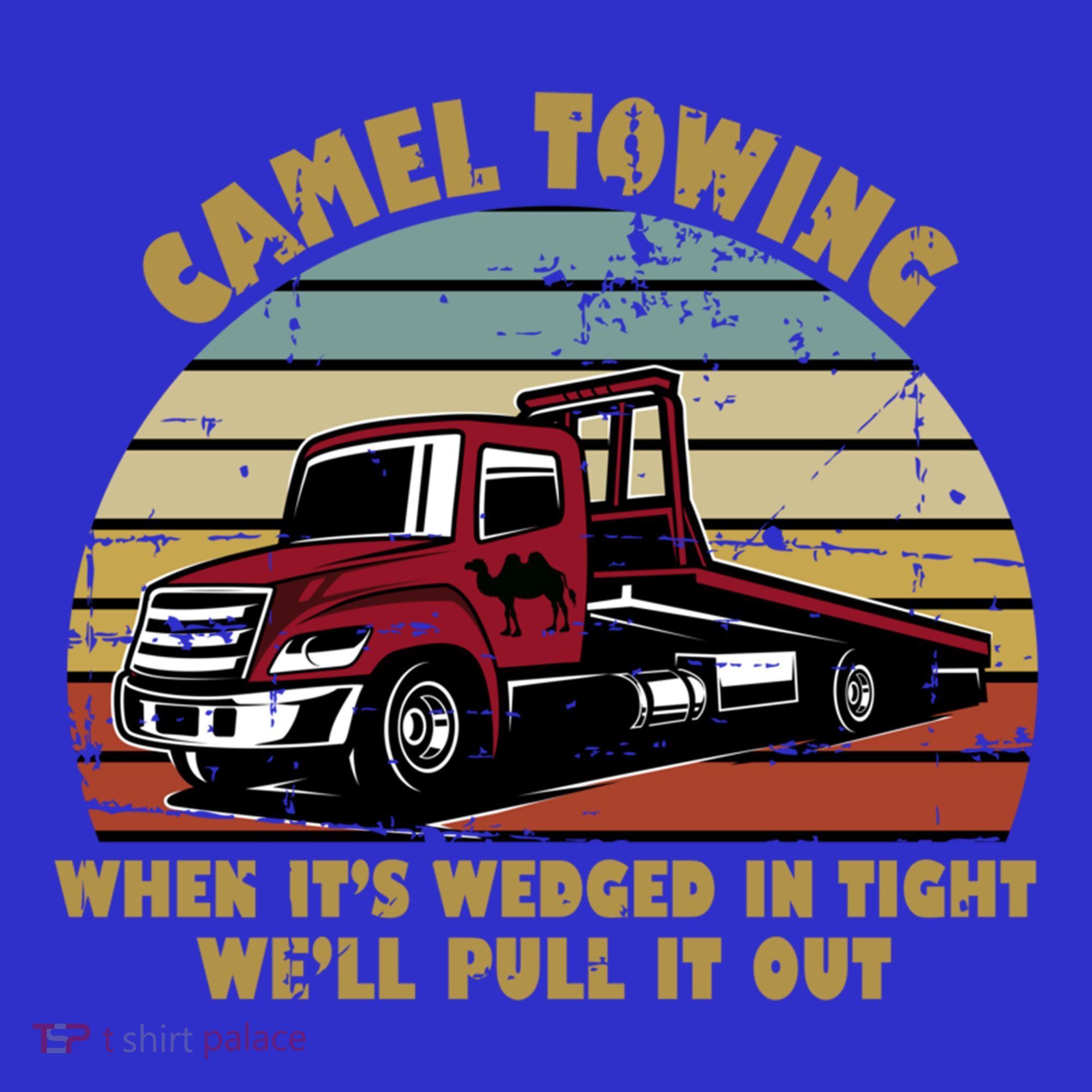 Camel Towing Retro Funny Adult Humor Cringey Dirty Joke Meaningful Gift Women's Tank Top
