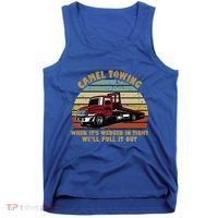 Camel Towing Retro Funny Adult Humor Cringey Dirty Joke Meaningful Gift Tank Top thumb 0