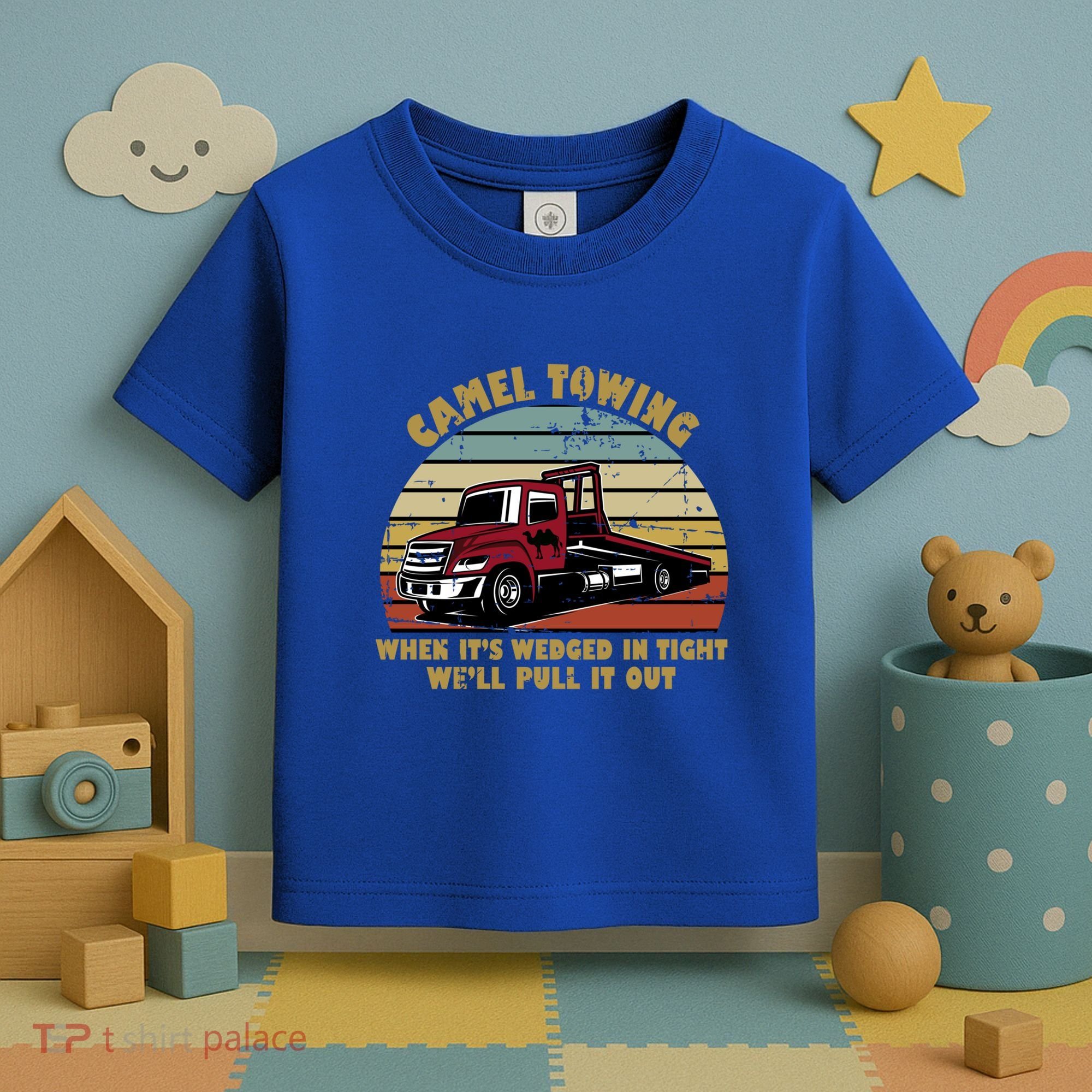 Camel Towing Retro Funny Adult Humor Cringey Dirty Joke Meaningful Gift Toddler T-Shirt