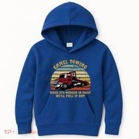Camel Towing Retro Funny Adult Humor Cringey Dirty Joke Meaningful Gift Kids Hoodie thumb 0